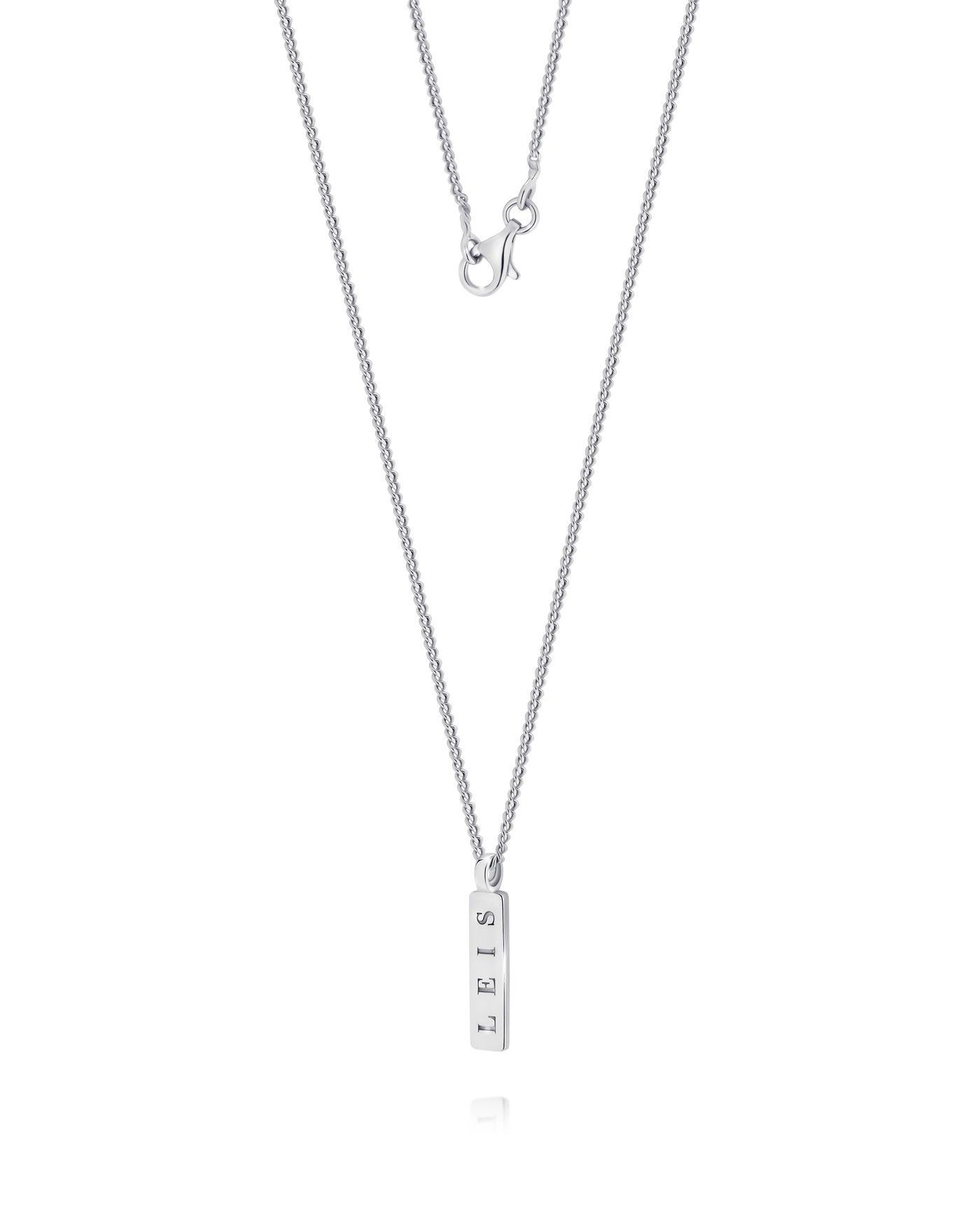 Men's silver Minimal necklace  - 3