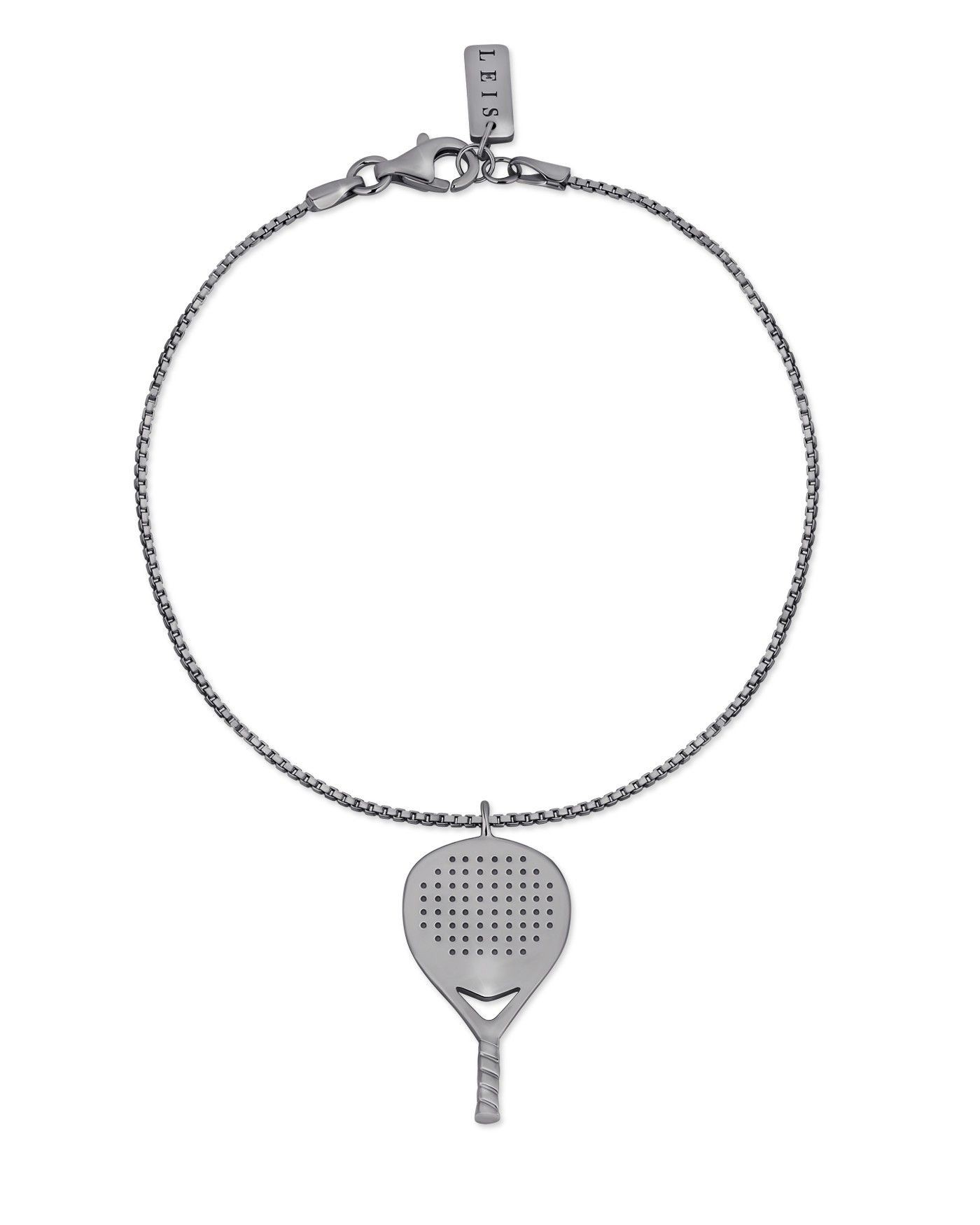 Herren dunkles Silber Padel Armband X3  - 2