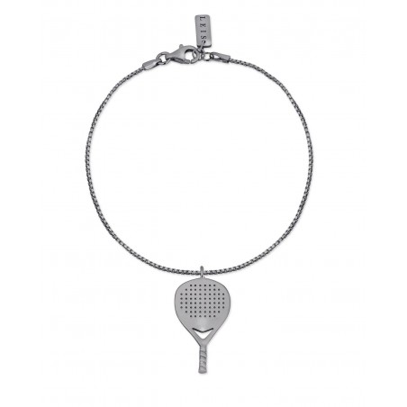 Herren dunkles Silber Padel Armband X3  - 2