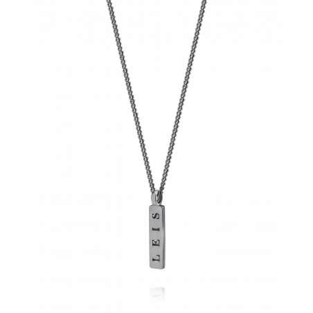 Collana Minimal da uomo in argento scuro  - 2