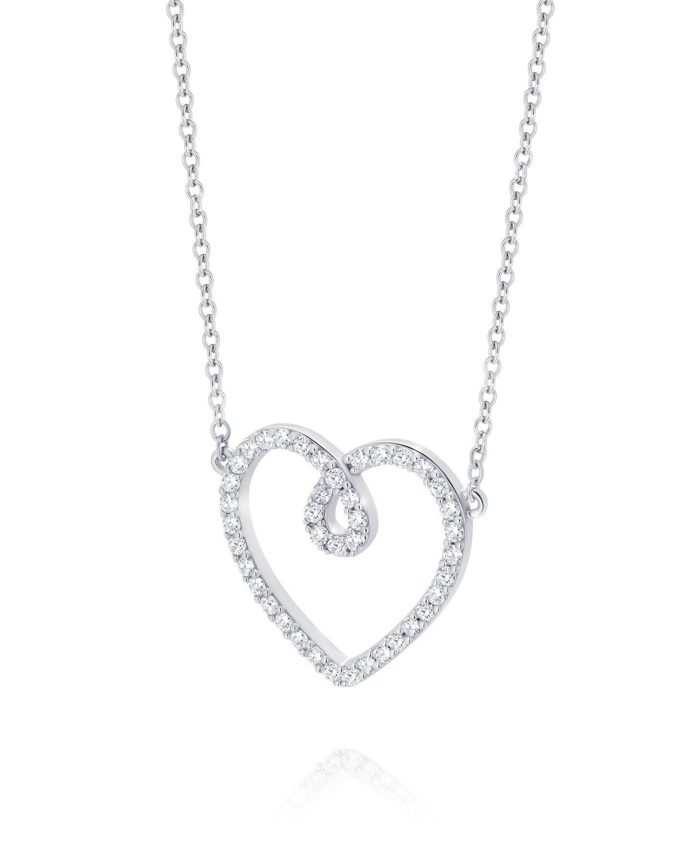 Necklace Eterna White Heart  - 3