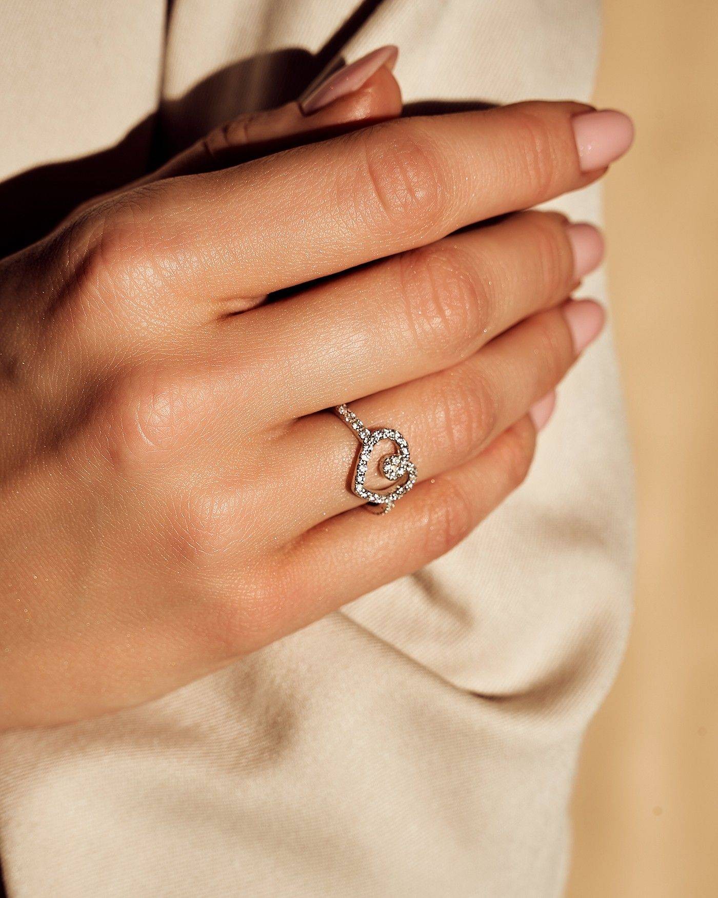 Eterna Ring Weißes Herz  - 1