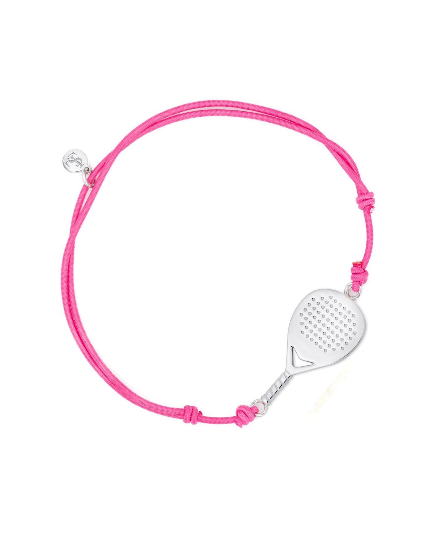 Bracciale Bandeja X3 in argento rodiato sul cordoncino in nylon unisex  - 2