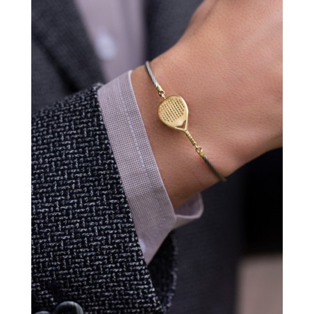 Bransoletka Padel X3 ze stali i 9-karatowego złota  - 2