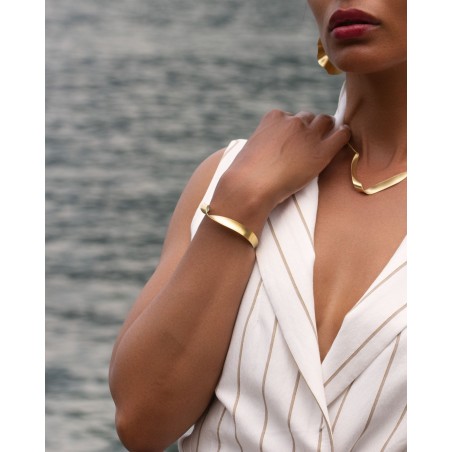 18k gold-gilded handsatinated Lumina bracelet  - 3