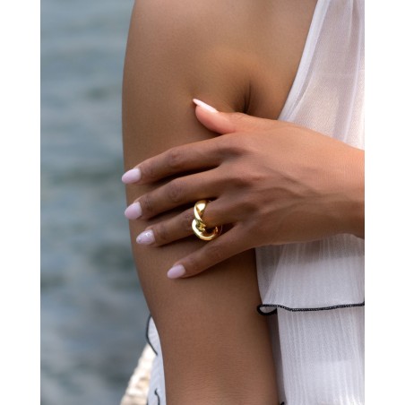 Electroformed 18K gold-gilded Onde Ring  - 2