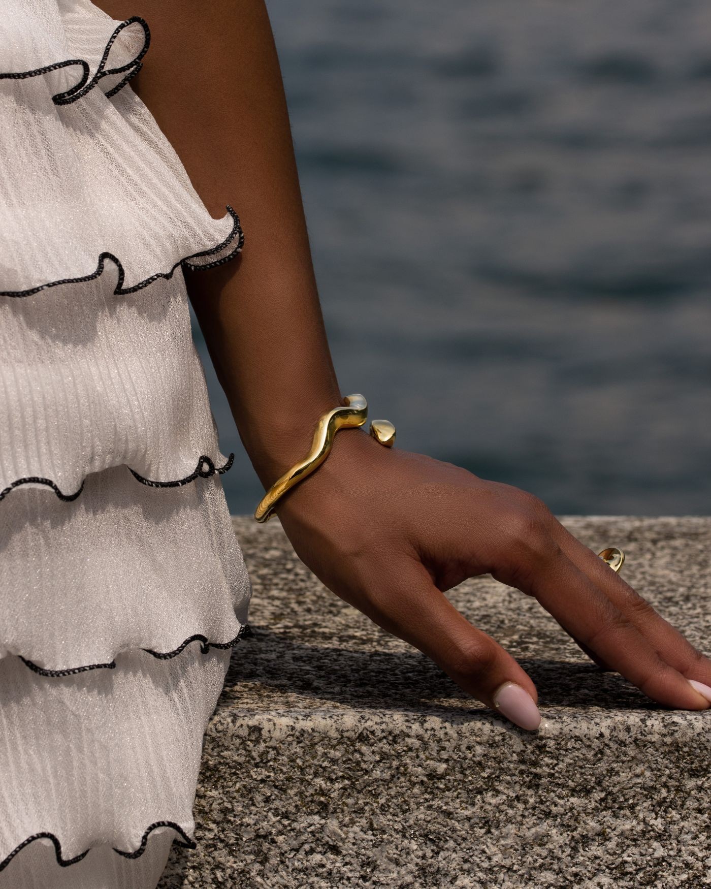 Electroformed 18K gold-gilded Onde Bracelet  - 2