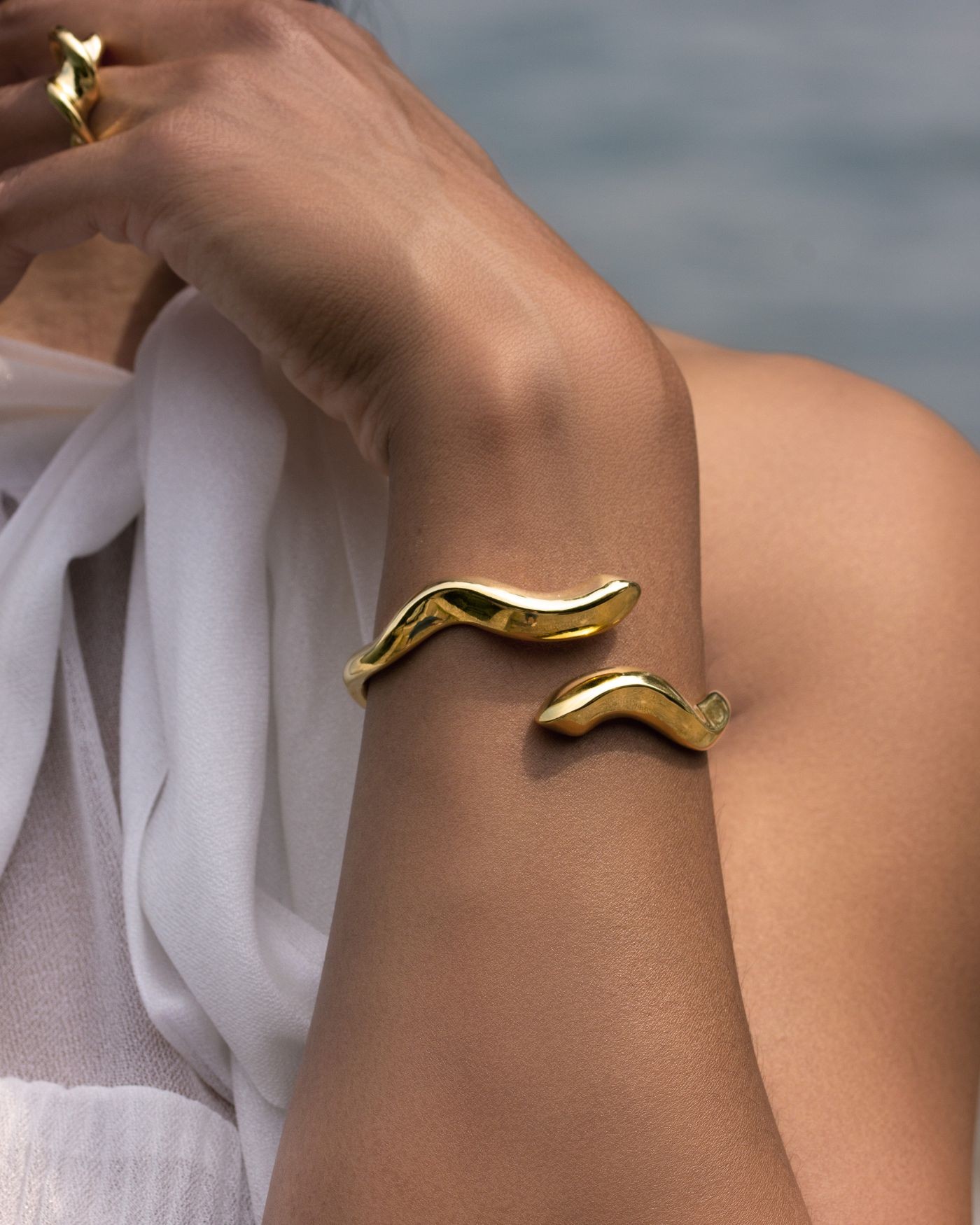 Electroformed 18K gold-gilded Onde Bracelet  - 3