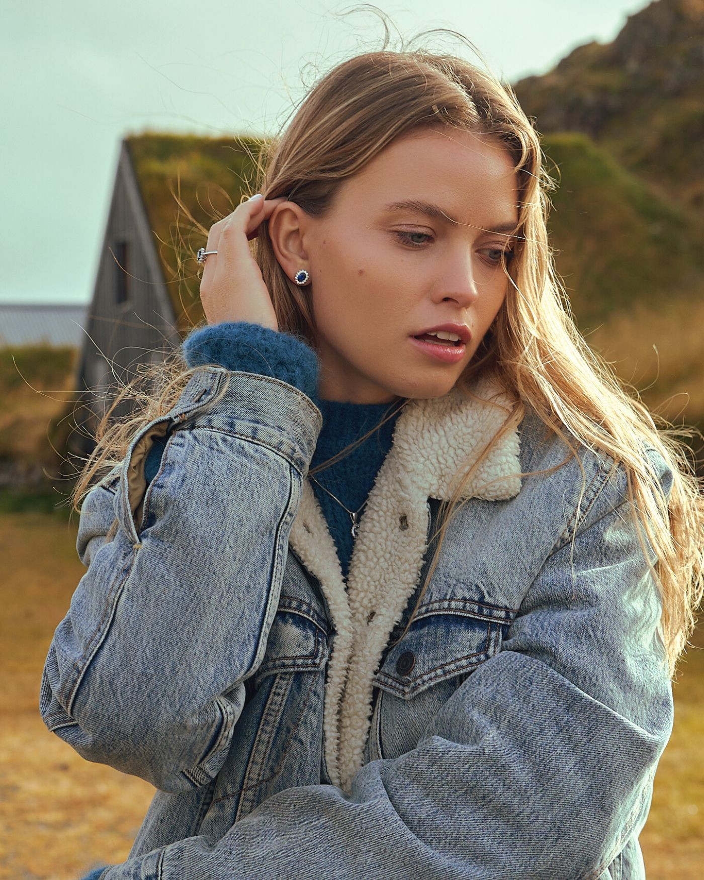 Kate Ohrringe aus rhodiniertem Sterlingsilber mit Saphir-Zirkonias  - 4