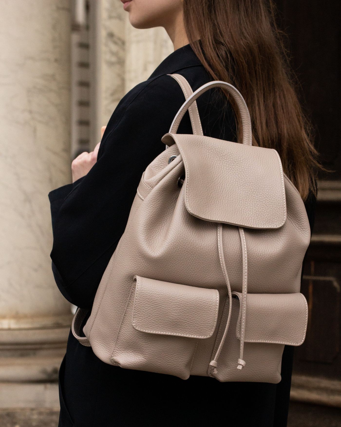 copy of Borsa Shopper in pelle Nude  - 1