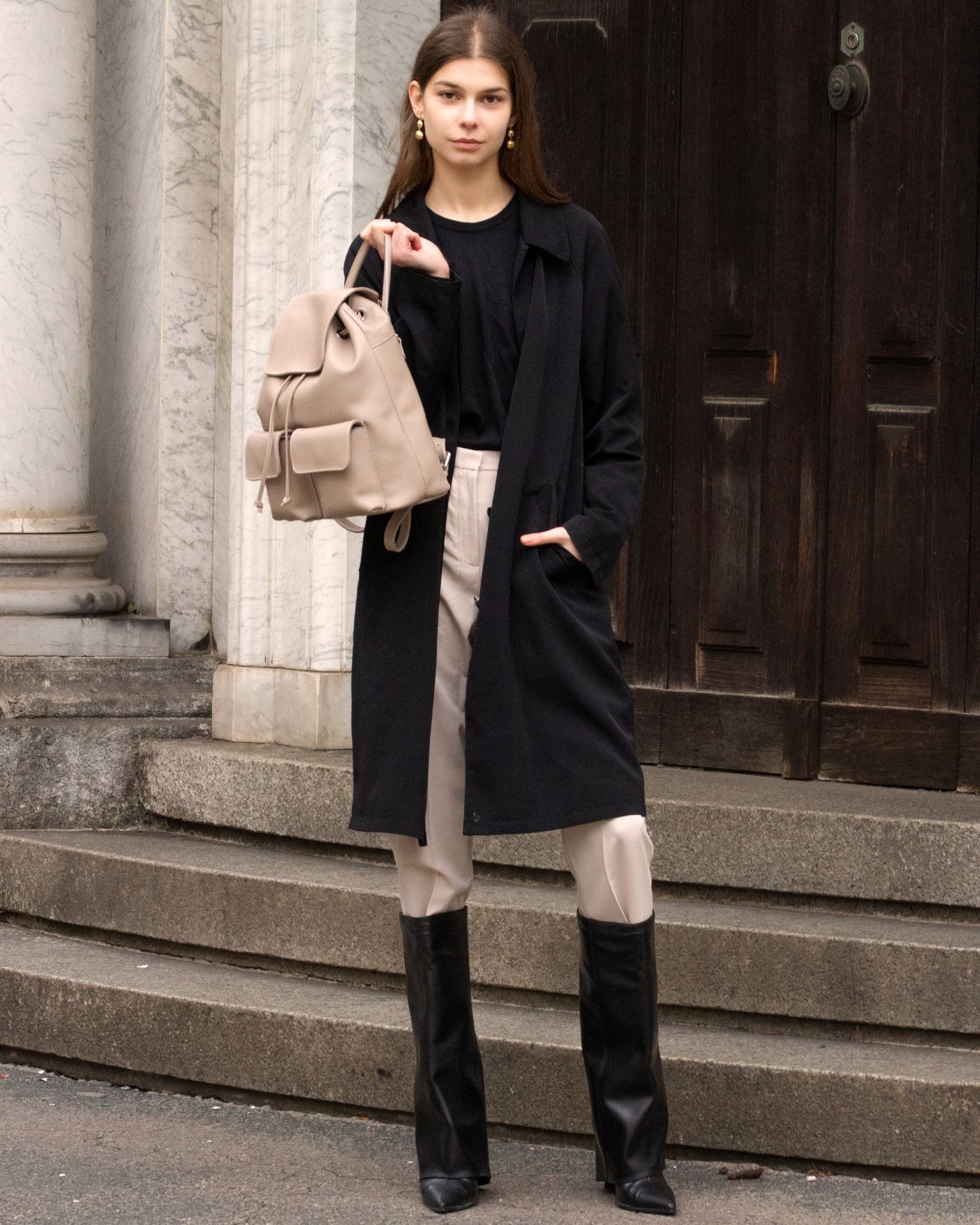 copy of Borsa Shopper in pelle Nude  - 5