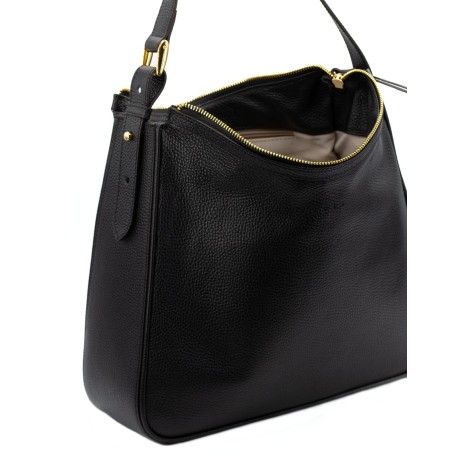 Shopper nera bag in Italian leather  - 3