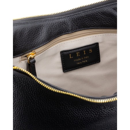 Shopper nera Tasche aus italienischem Leder  - 5