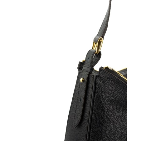 Shopper nera bag in Italian leather  - 6