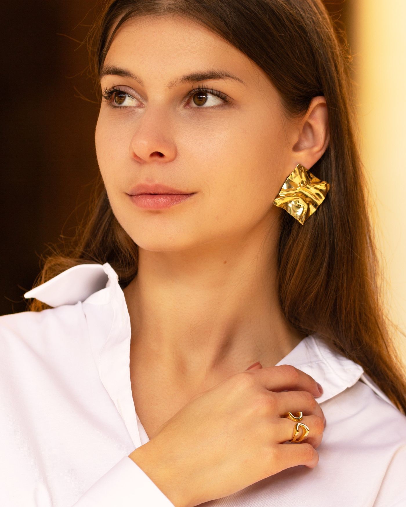 Oasi Ohrringe vergoldet mit 18k Gold  - 1