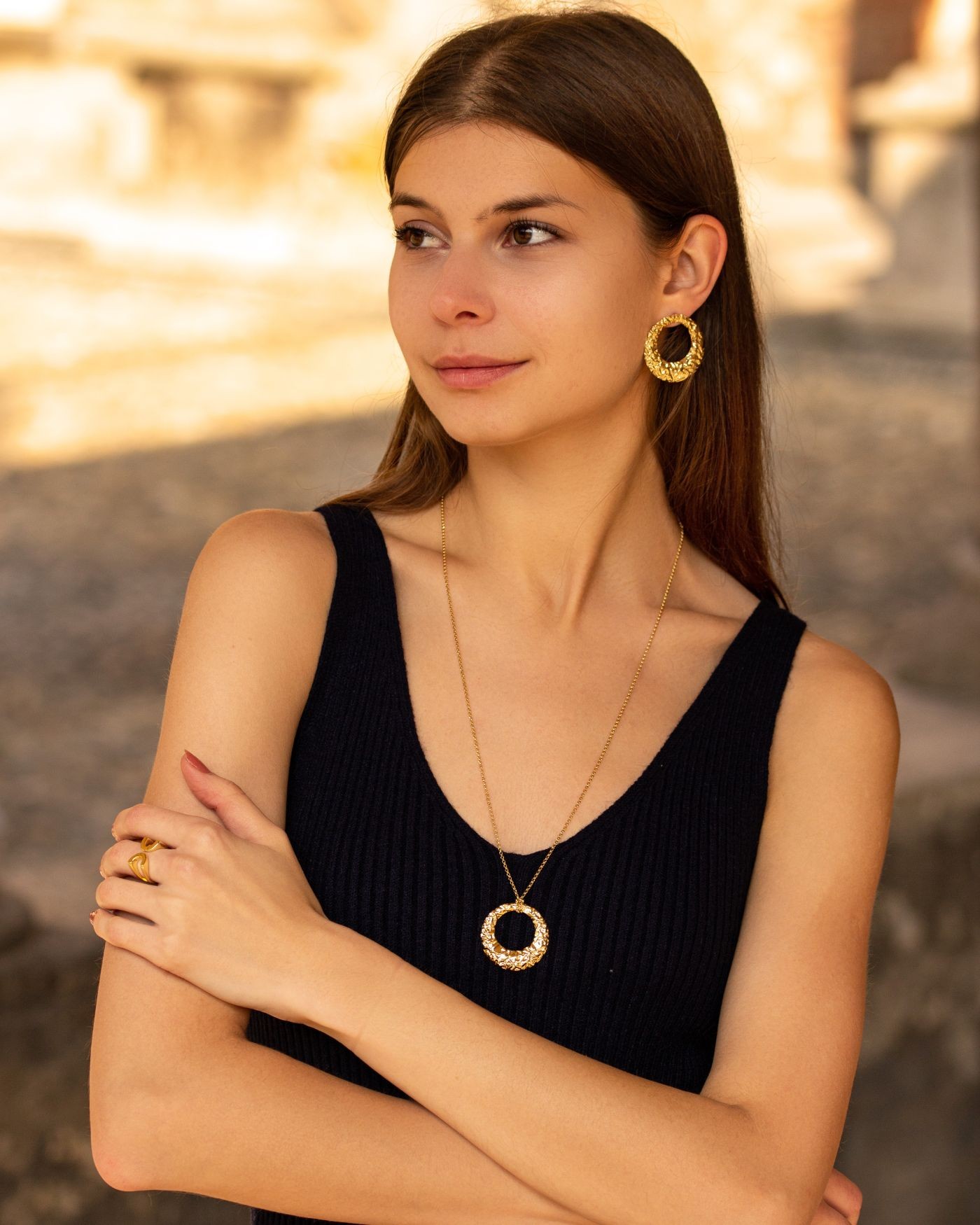 Aurora necklace 18k gold-gilded  - 2