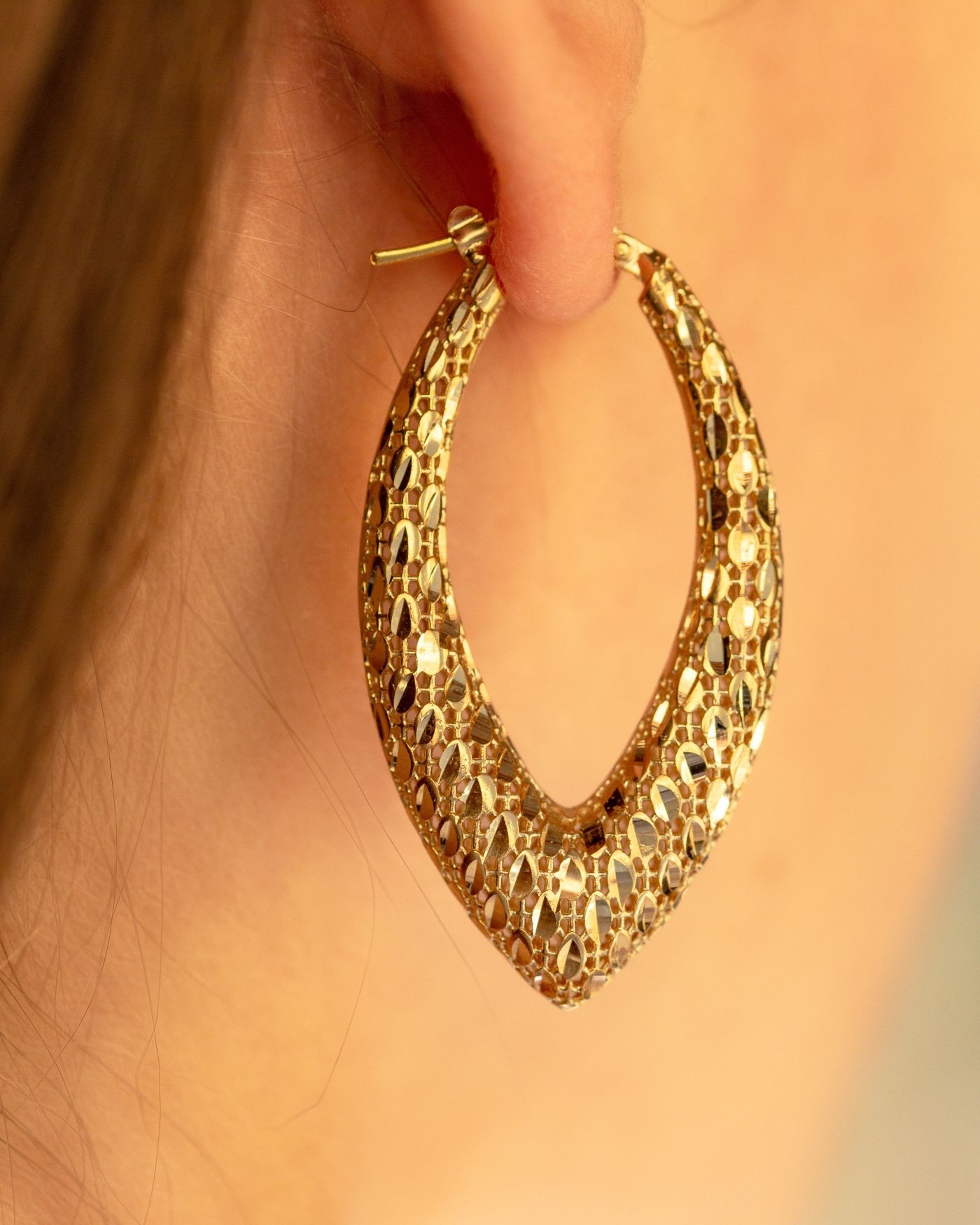 Flos earrings 18k gold-gilded  - 1