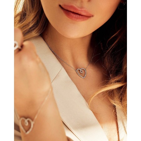 Necklace Eterna White Heart  - 1