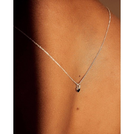 Collana Raffinata con cuore nero  - 1