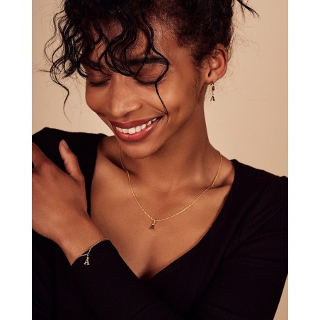 Bracciale Alfabeto con zircone bianco  - 2