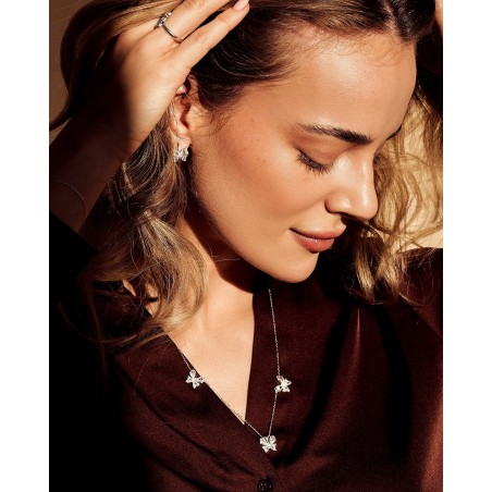 Collana Farfalla con zirconi bianchi  - 4