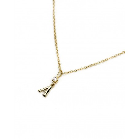 Naszyjnik Alfabeto z białą cyrkonią  - 1