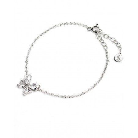 Farfalla Butterfly bracelet with white zircons  - 3