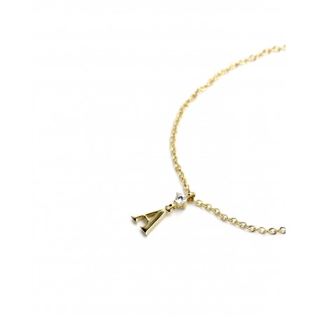 Bracciale Alfabeto con zircone bianco  - 1