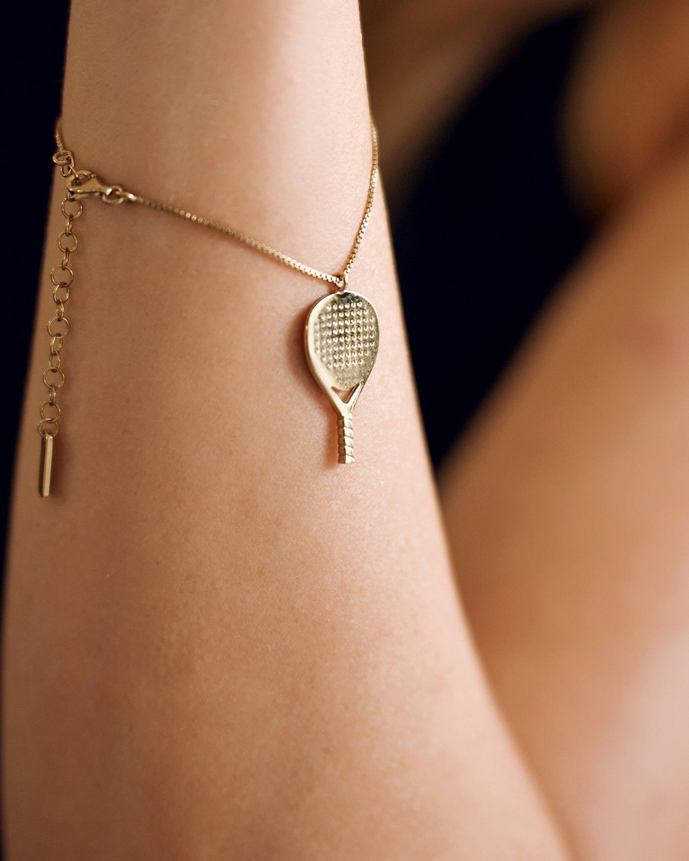 Damen vergoldeter Padel Armband X3  - 4