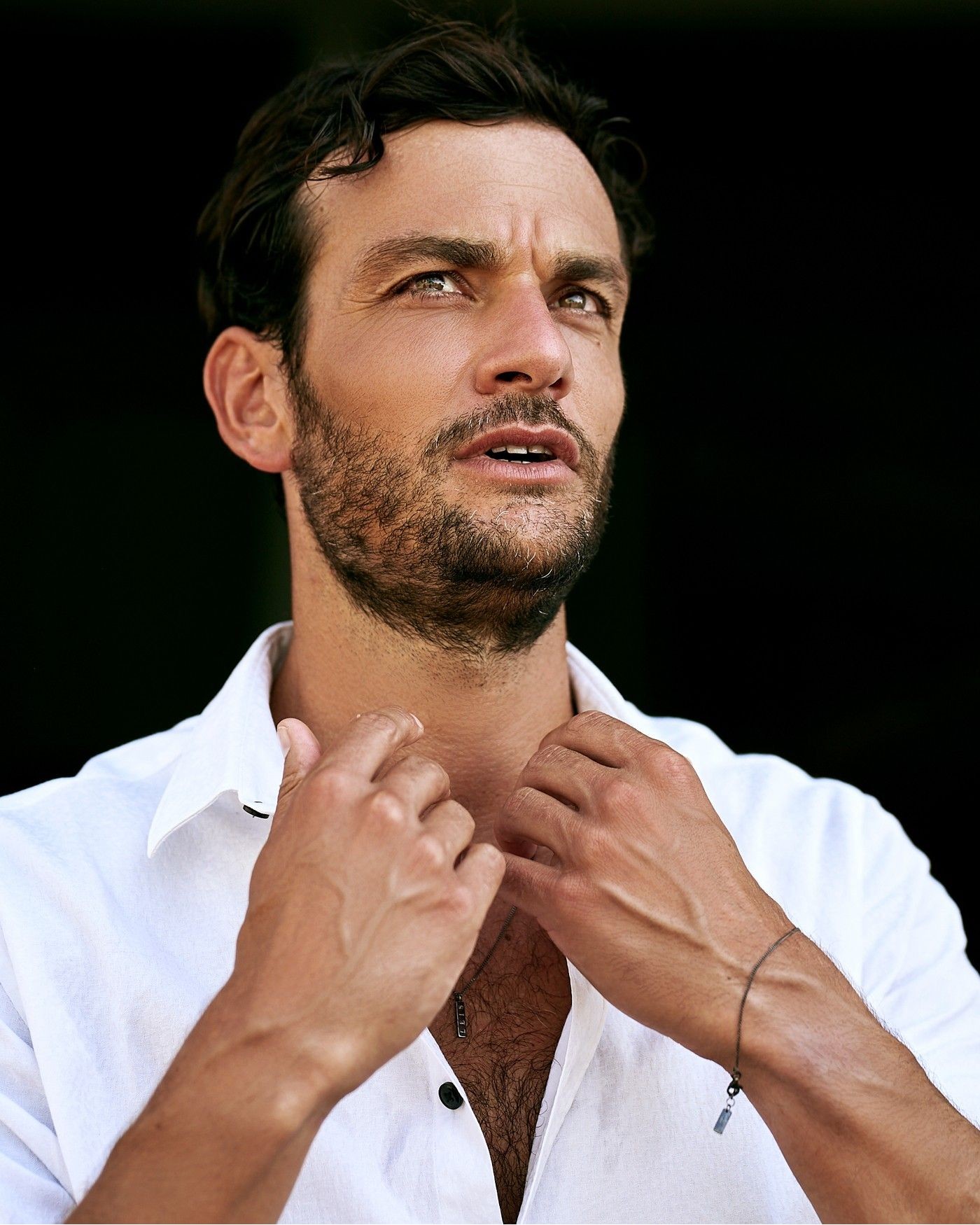 Men's dark silver Minimal bracelet  - 1