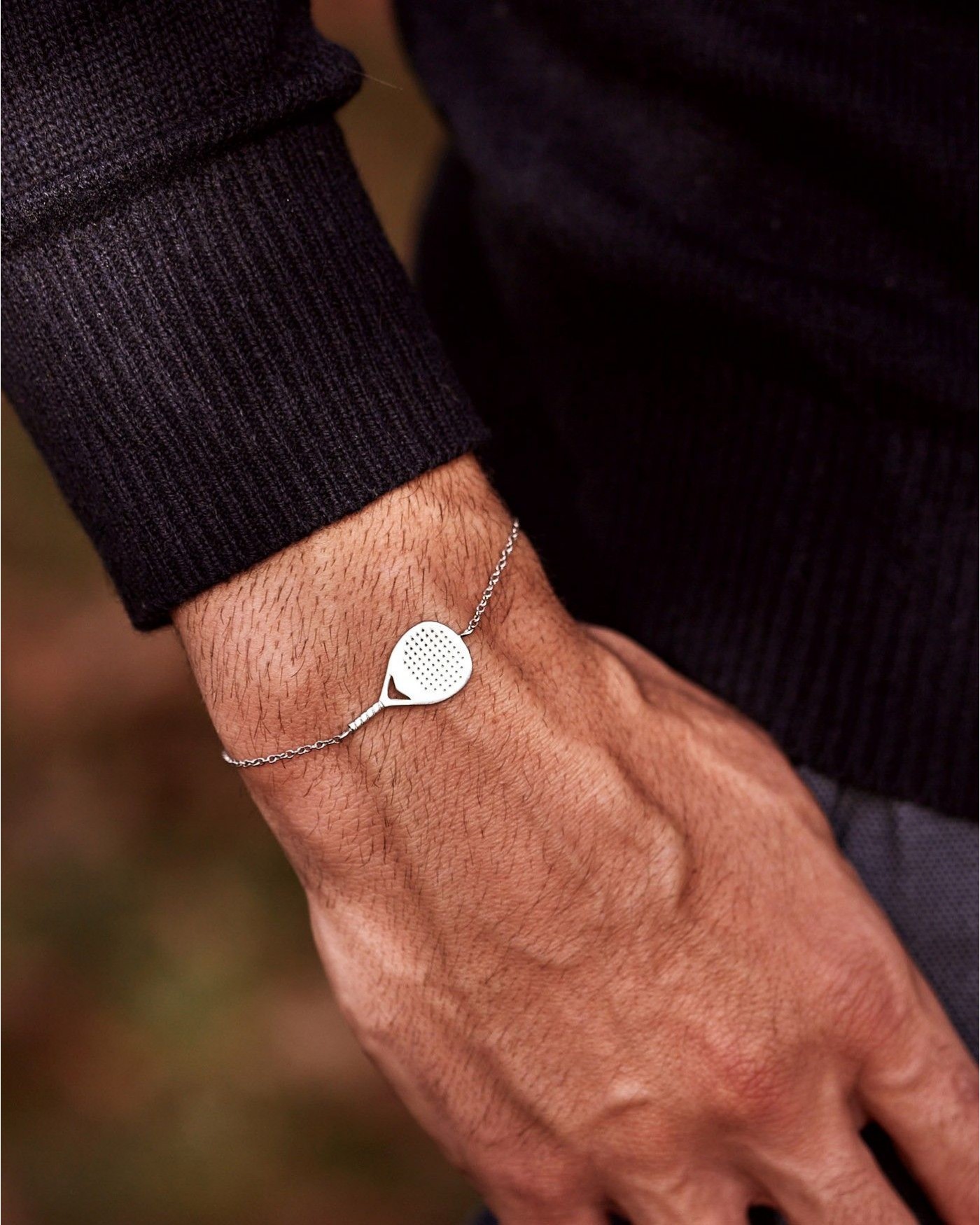 Unisex-Armband Bandeja X3 aus rhodiniertem Silber  - 4