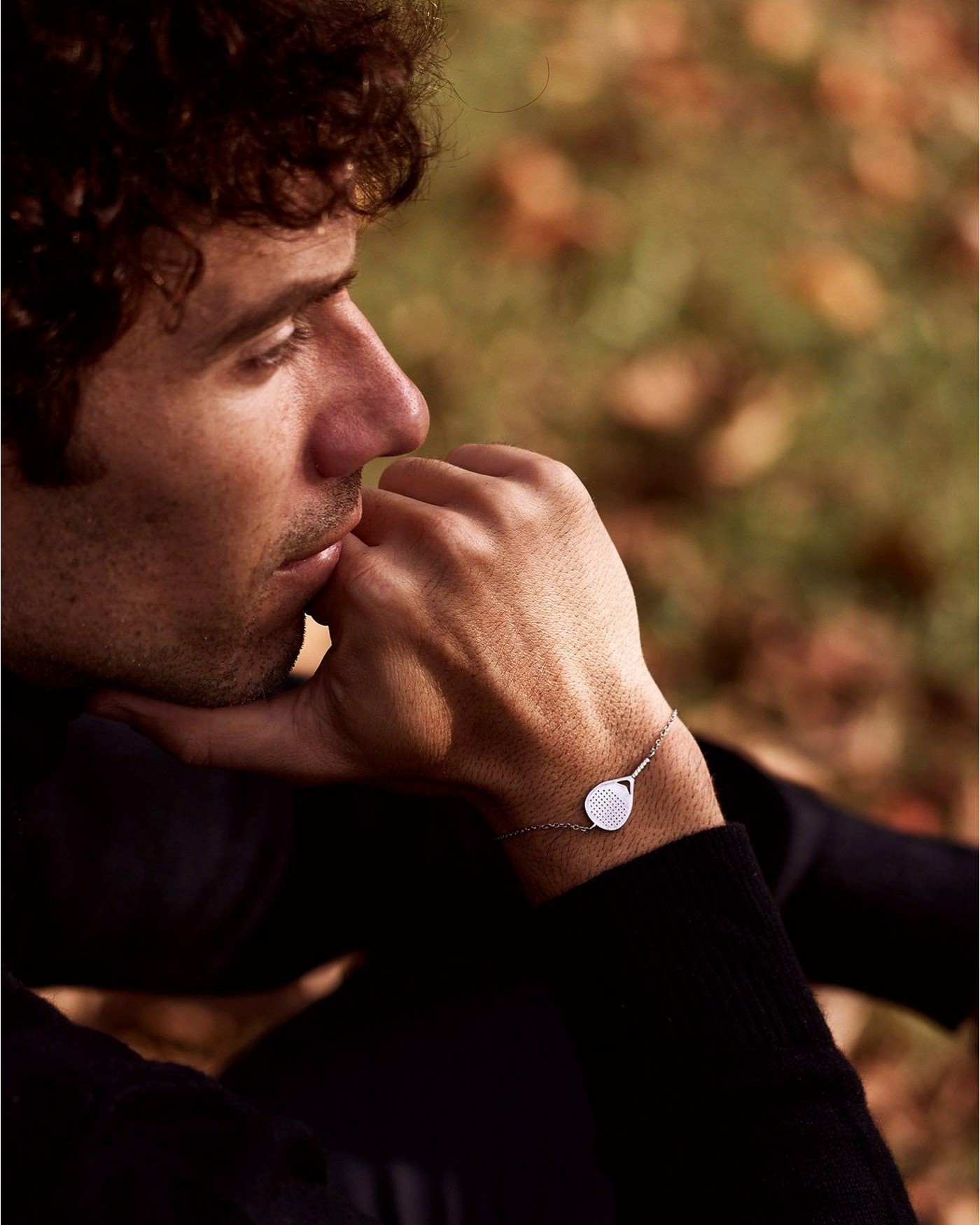 Bracciale Bandeja X3 unisex in argento rodiato  - 6