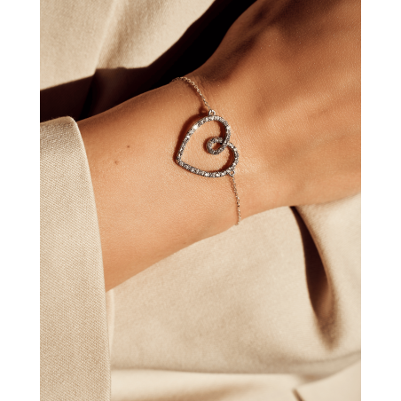 Weiße Herz Armband Eterna  - 1