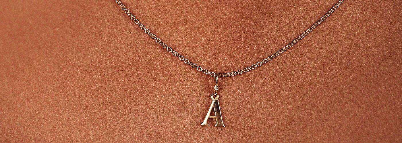 Gold-gilded Initial Jewelry – Alfabeto Collection
